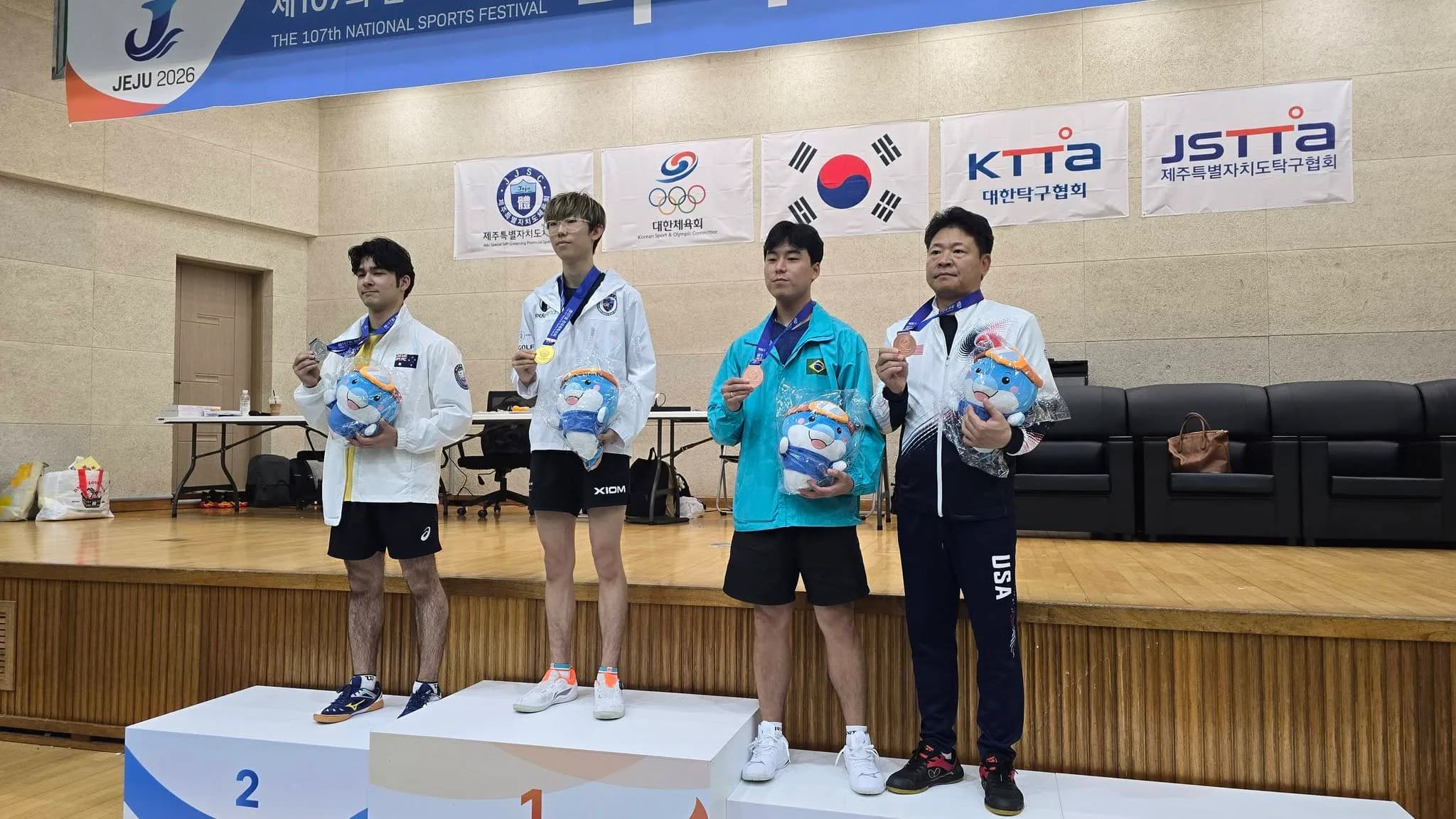 “탁구는 3년 연속 메달 쾌거, 축구는 역전승 뒤 아쉬운 탈락”…브라질 동포 선수단, 제주 전국체전서 선전